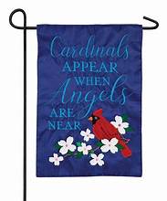 Cardinals Appear Garden Applique Flag