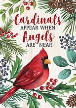 Cardinals & Angels Garden Flag