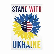 Stand With Ukraine Sunflower Garden Suede Flag