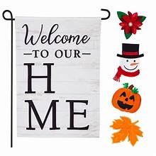 Welcome to our Home Interchangeable Icon Garden Flag