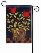 Holly Birds Garden Flag