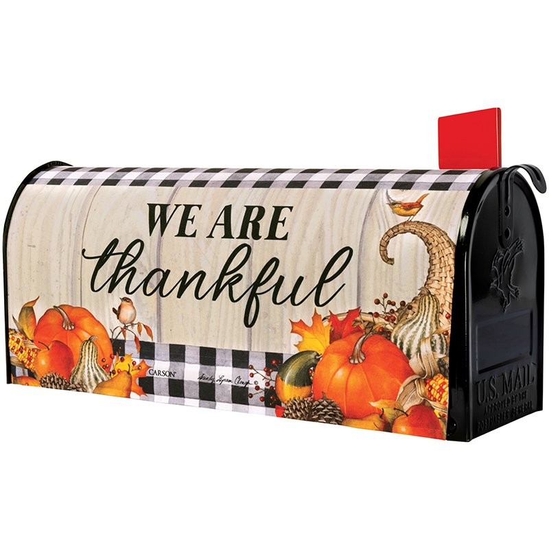 We are Thankful Cornucopia Mailbox Cover