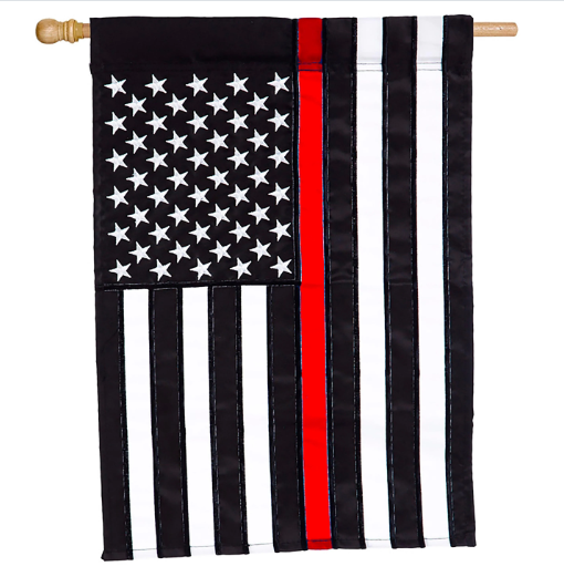 Thin Red Line House Applique Fl