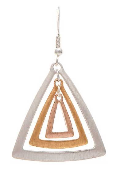 Multi Triple Triangle Earring