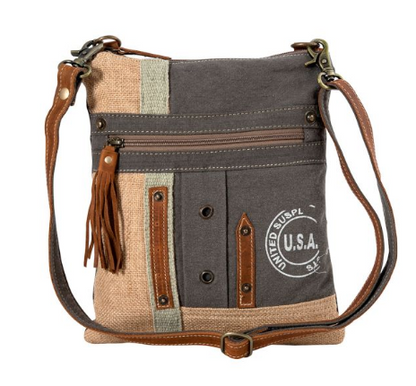 USA Canvas Patch Crossbody Bag