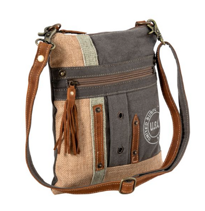 USA Canvas Patch Crossbody Bag