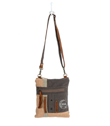 USA Canvas Patch Crossbody Bag