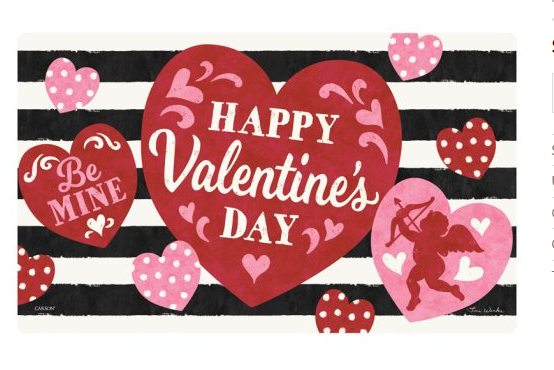 "Valentine Stripe" Mat