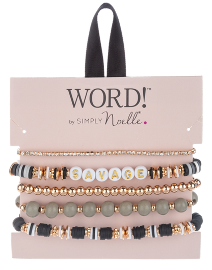 Stacked Sentiment Bracelet