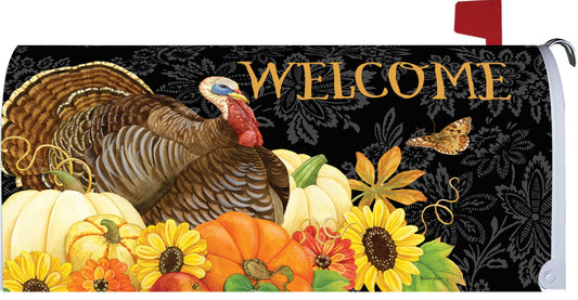 Welcome Turkey Mailbox Cover