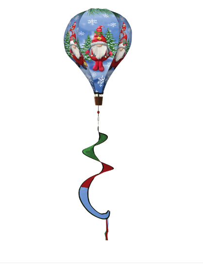 Winter Gnomes Deluxe Hot Air Balloon Windsock