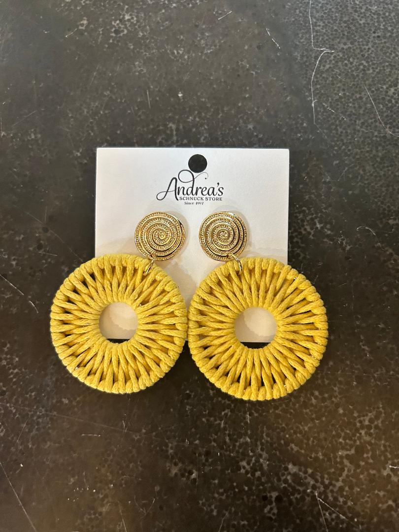 Woven Open Circle Earrings