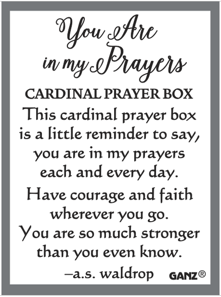 You Are in my Prayers - Cardinal Prayer Boxes