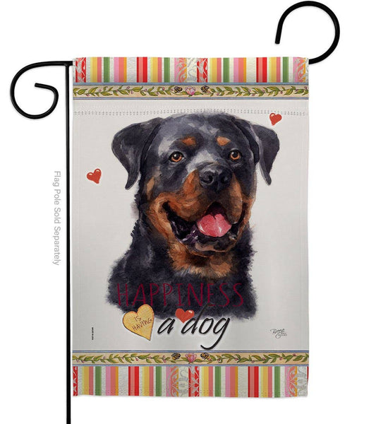 Rottweiler Happiness Animals Dog Decor Flag