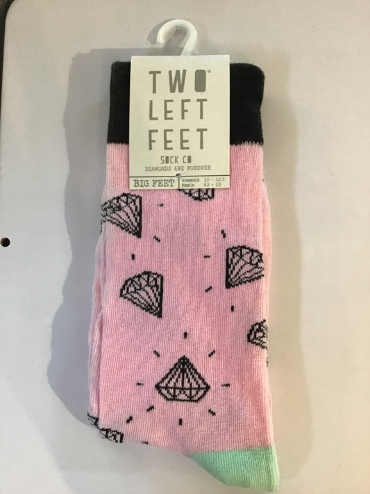 TWO LEFT FEET Diamonds are Forever Socks