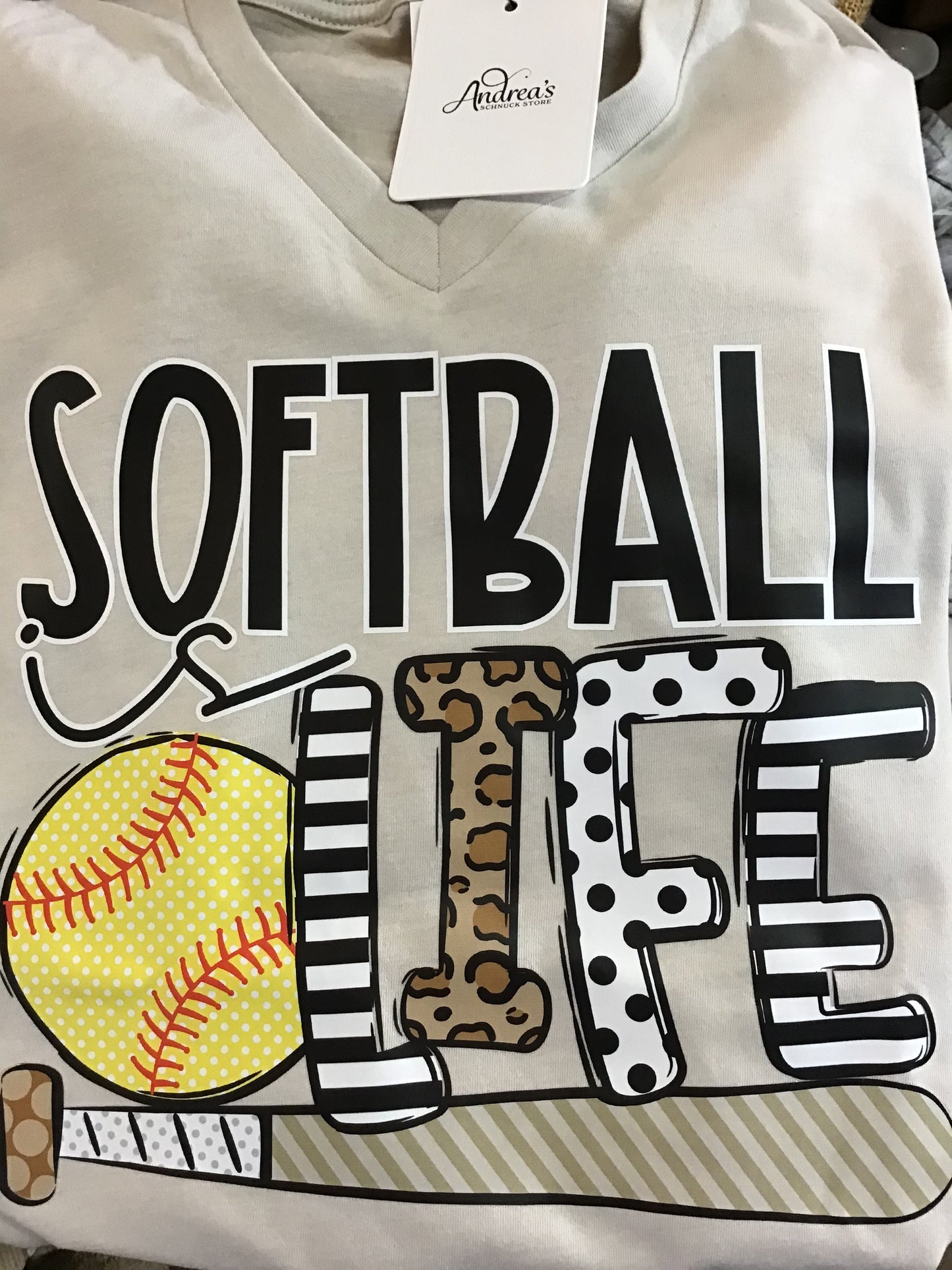Softball is Life V-Neck T-Shirt