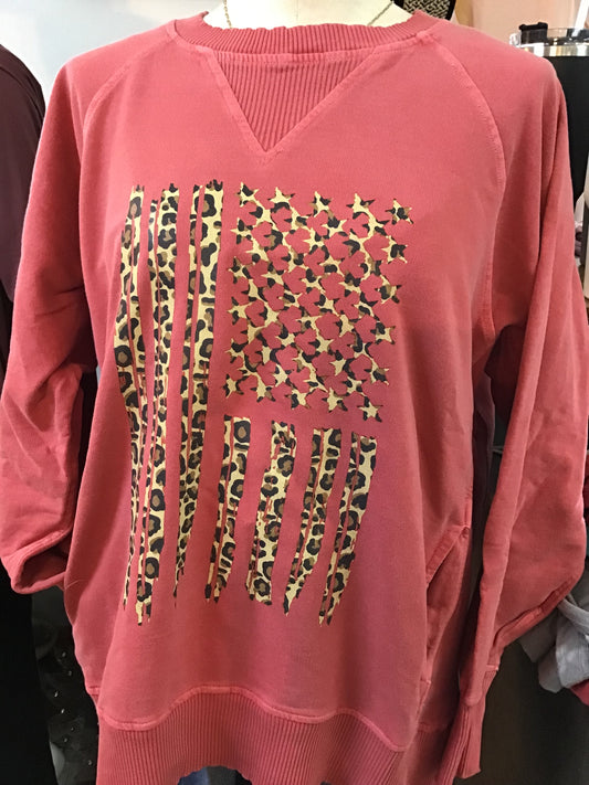 Leopard Flag Sweatshirt