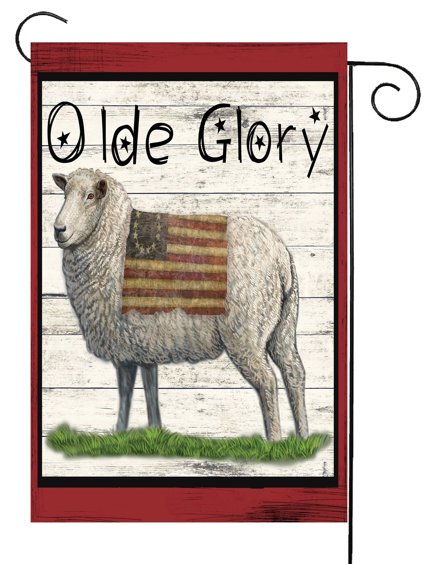 Old Glory Sheep Garden Flag G2152
