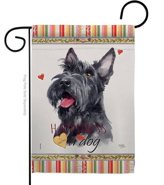 Scottish Terrier Happiness Animals Dog Decor Flag