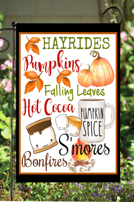 Flags Galore Decor and More! - Hayrides and Pumpkins Garden Flag G1595