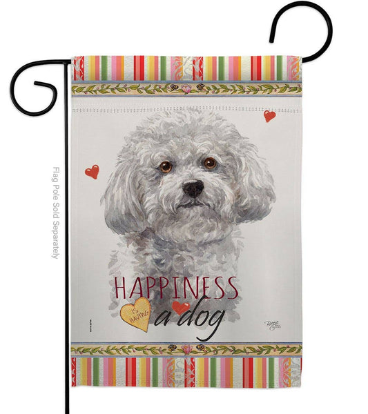 Bichon Frise Happiness Animals Dog Decor Flag