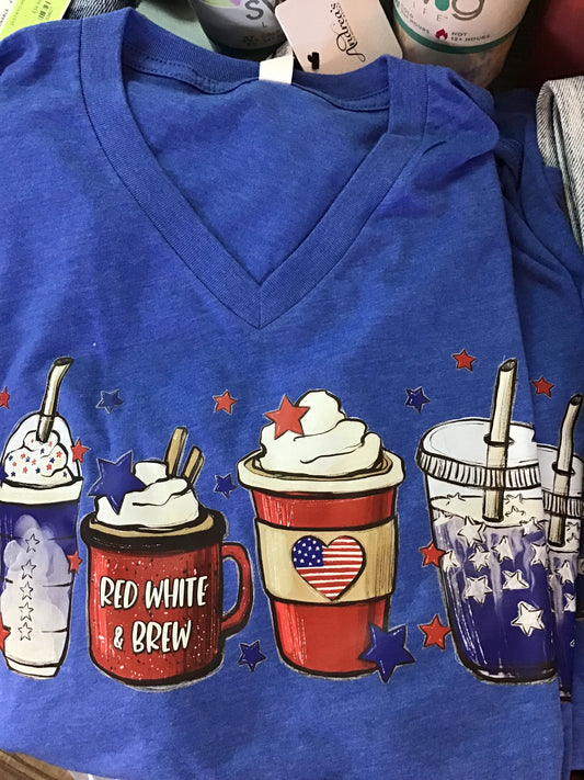 Red, White, & Brew Tee