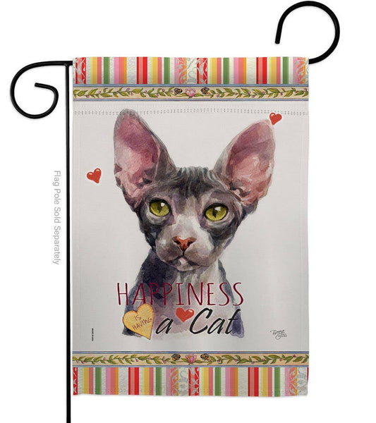 Sphynx Happiness Animals Cat Decor Flag