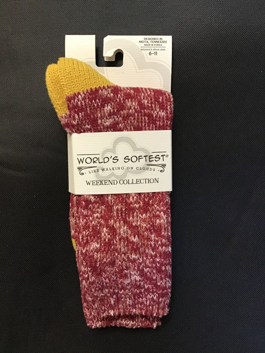 World's Softest Weekend Collection Crew Socks