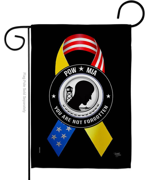 Support POW MIA Troops Armed Forces Ribbon Decor Flag