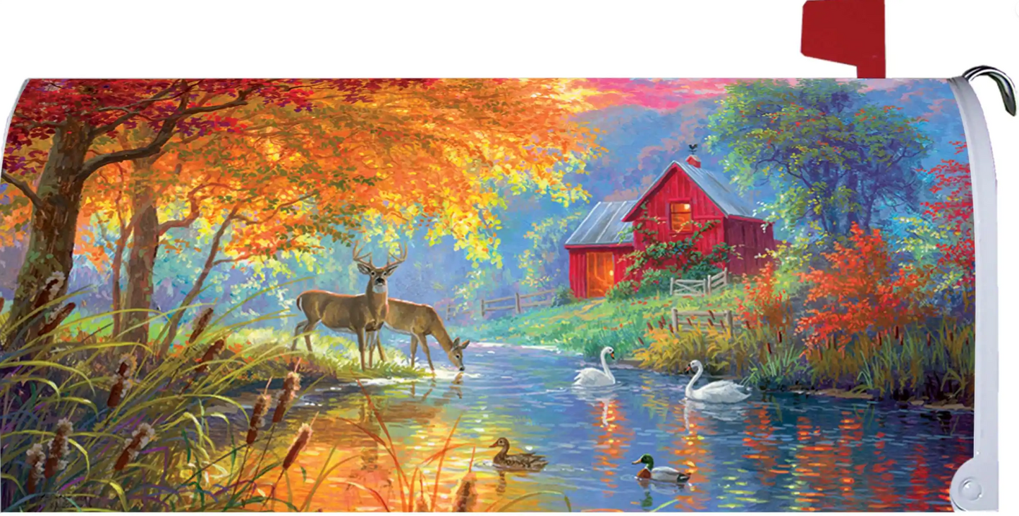 Autumn Wildlife Mailbox Cover