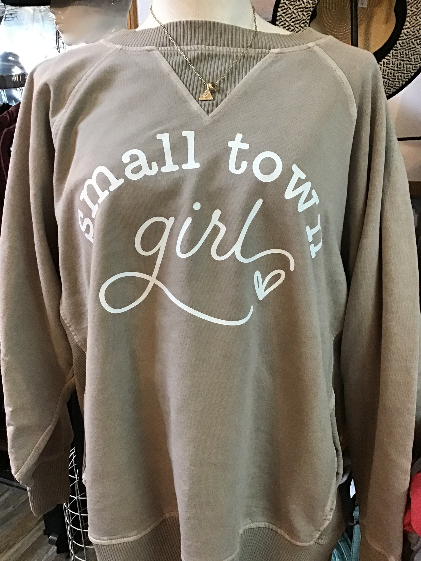 Mocha Small Town Girl Sweatshirt