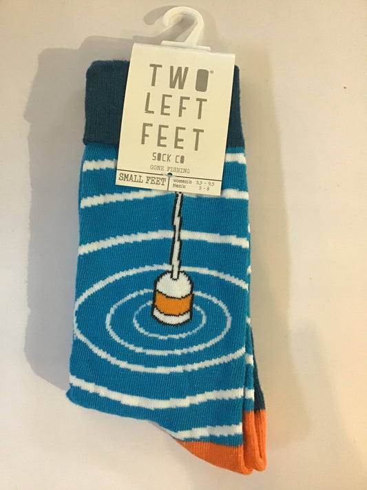 TWO LEFT FEET Gone Fishing Socks