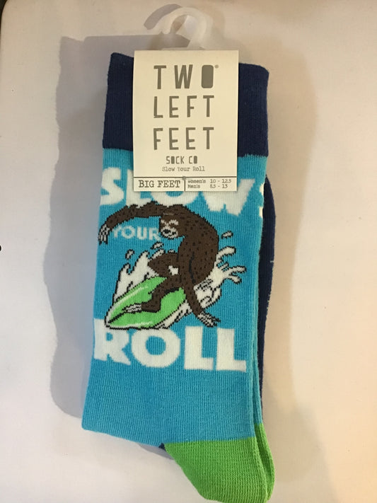 TWO LEFT FEET Slow Your Roll Socks
