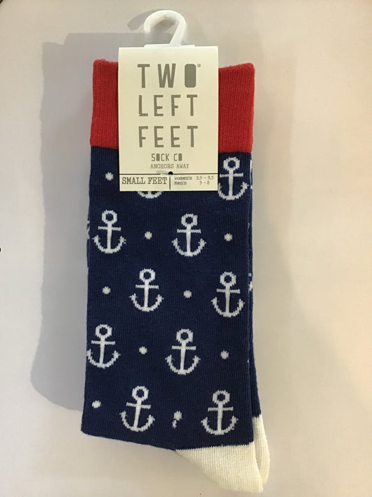 TWO LEFT FEET Anchors Away Socks