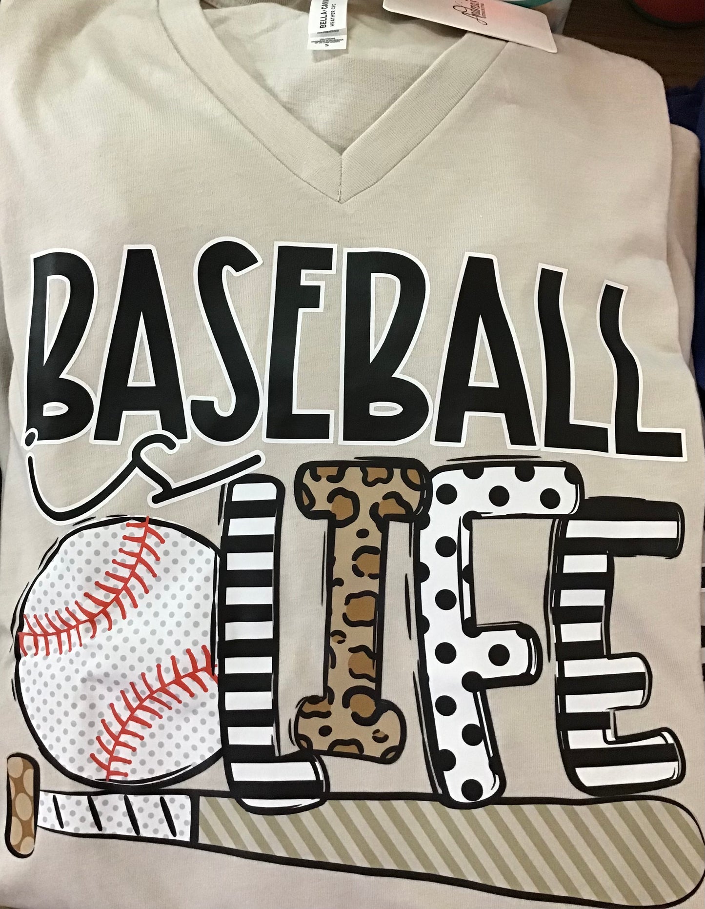Baseball is  Life V-Neck  T-Shirt
