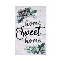 Home Sweet Home Eucalyptus House Burlap Flag