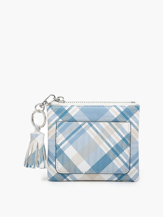 Lena Plaid Blue Wallet