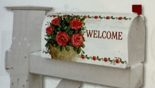 Rose Bucket Spring Mailbox Cover