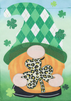 Shamrock Gnome St Patrick's Day flag