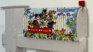 Waggin' Tails Spring Mailbox Cover