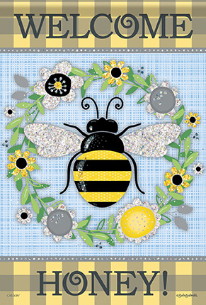 Bee Wreath Dura Soft™ Flag