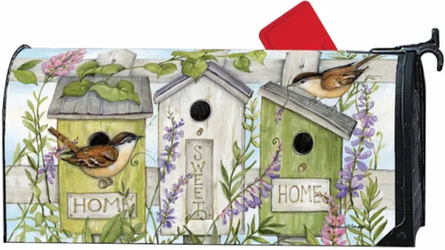 Birdhouse Vines OS Mailbox Cover