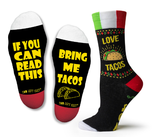 TWO LEFT FEET Bring Me Tacos Socks