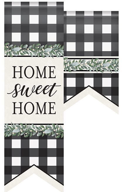 Buffalo Check Home Door Banner