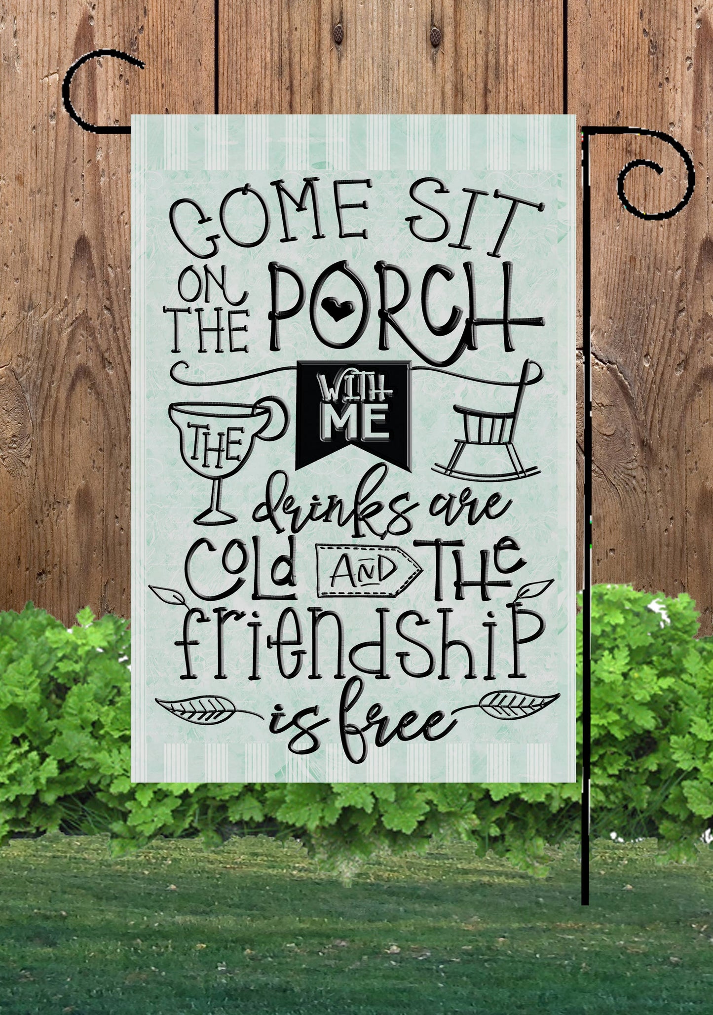 Come Sit on Our Porch Garden Flag G1409