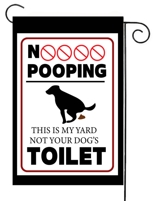 No Pooping Dog    Garden Flag G2545