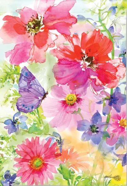 Cosmos Spring Mix Garden Flag