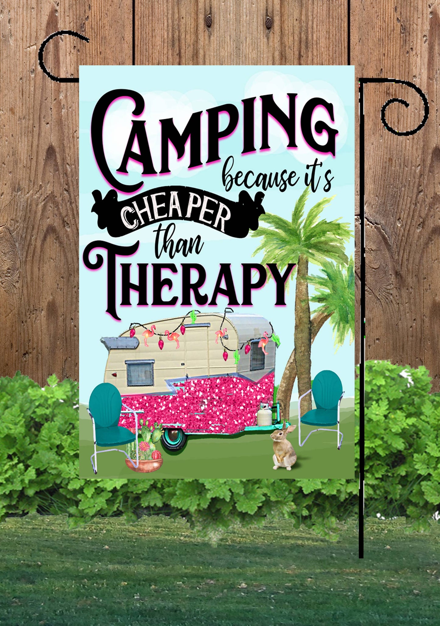 Camping Therapy Garden Flag G1472