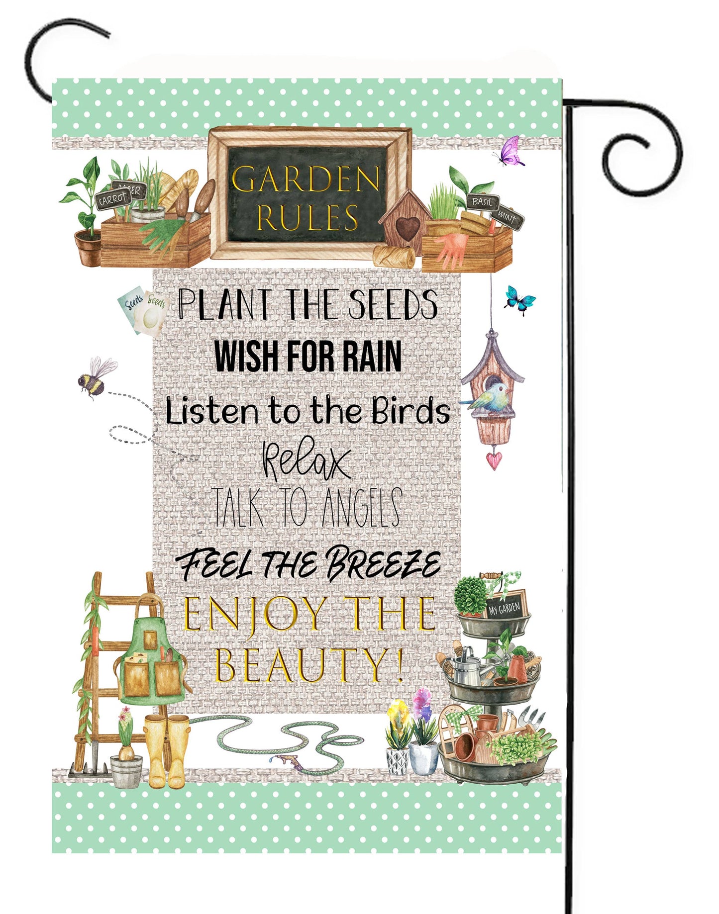 Plant the Seeds Wish For Rain      Garden Flag    G2537