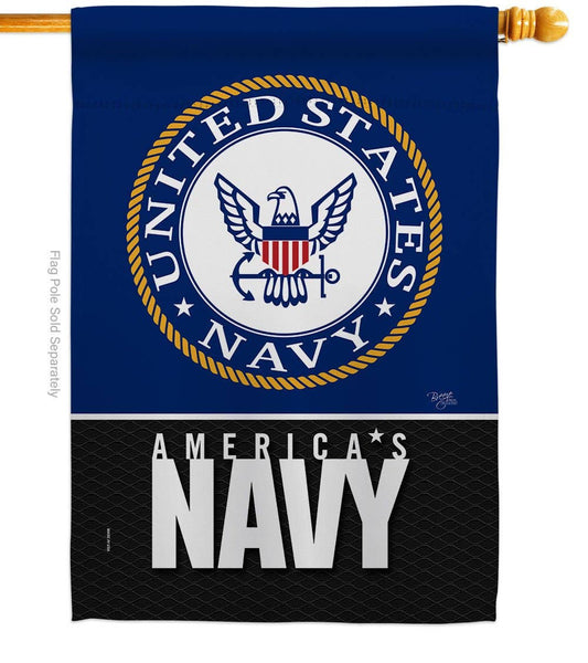 Two Group Flag Co - America Navy Armed Forces Military Decor Flag